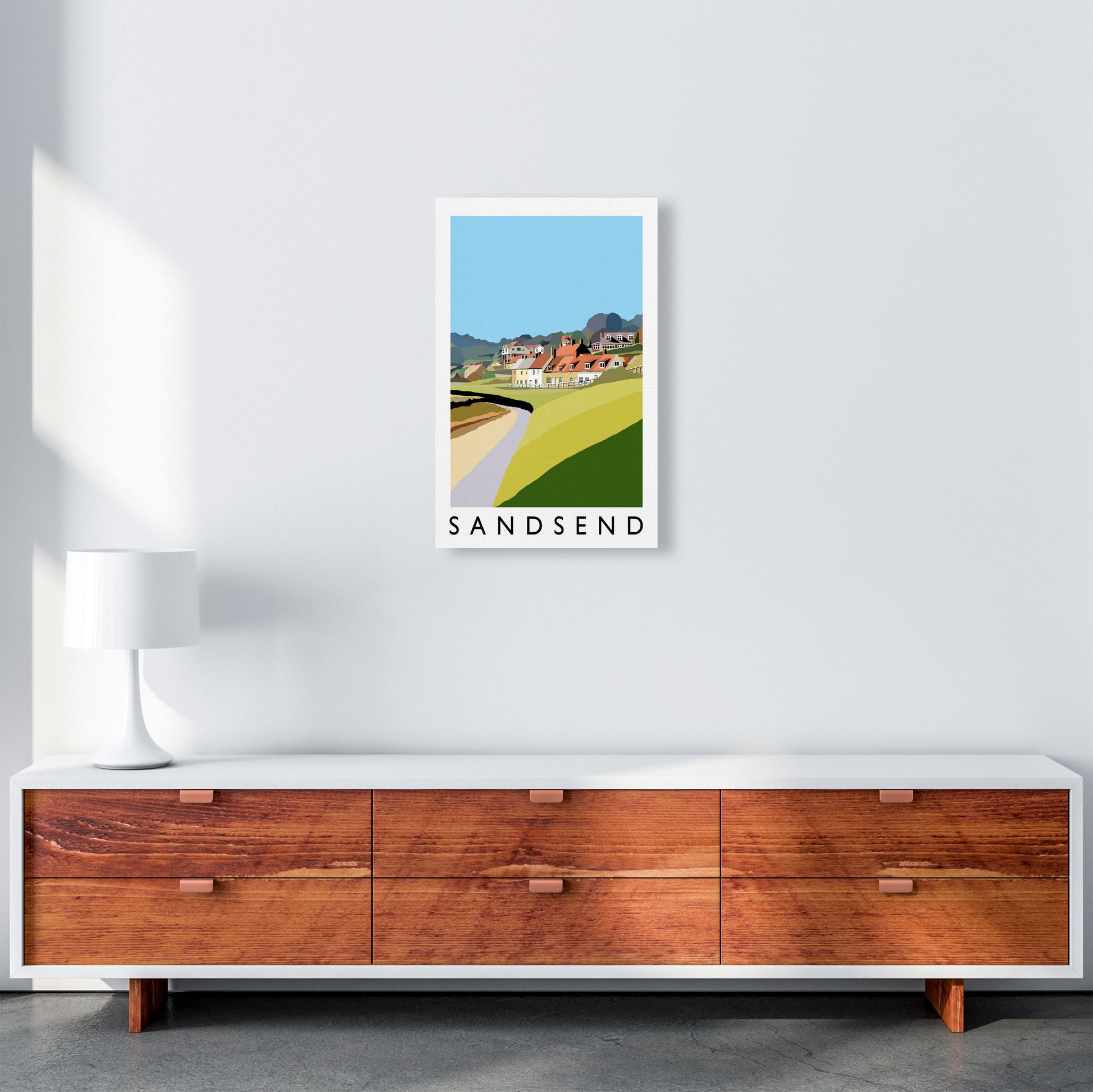 Sandsend Art Print by Richard O'Neill A3 Canvas