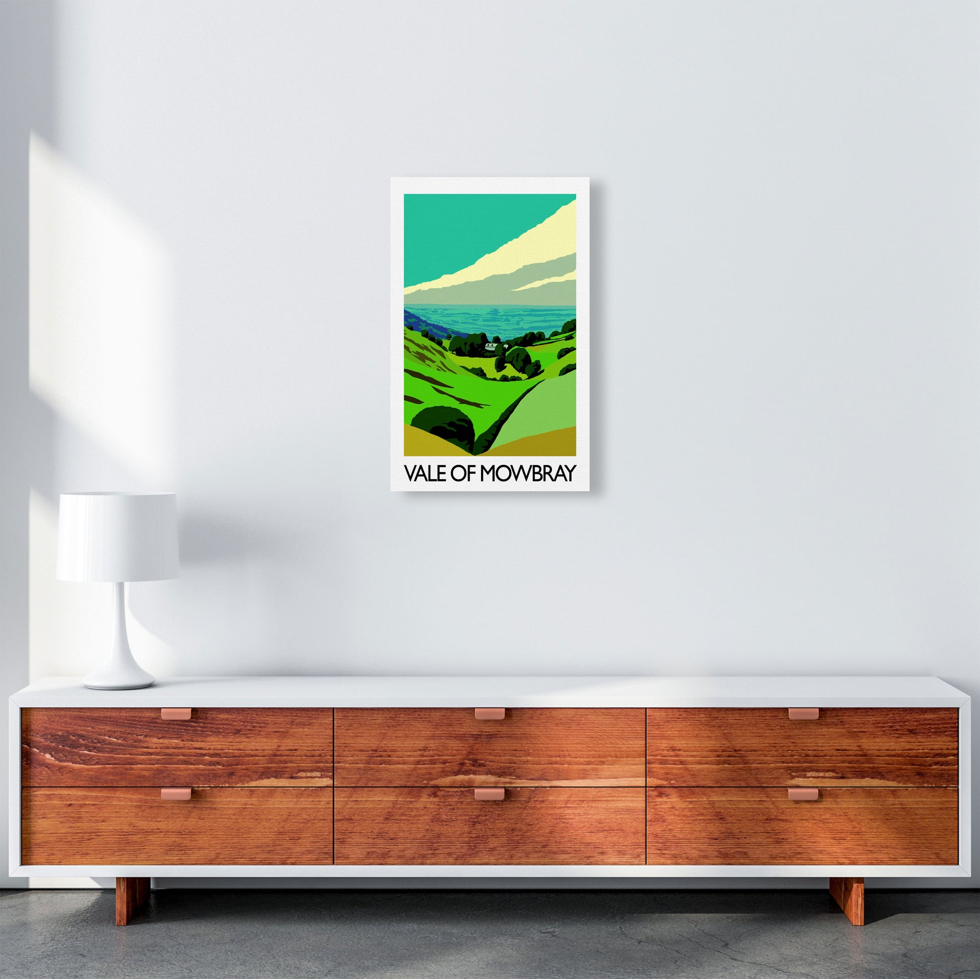 Vale Of Mowbray by Richard O'Neill Yorkshire Art Print, Vintage Travel Poster A3 Canvas