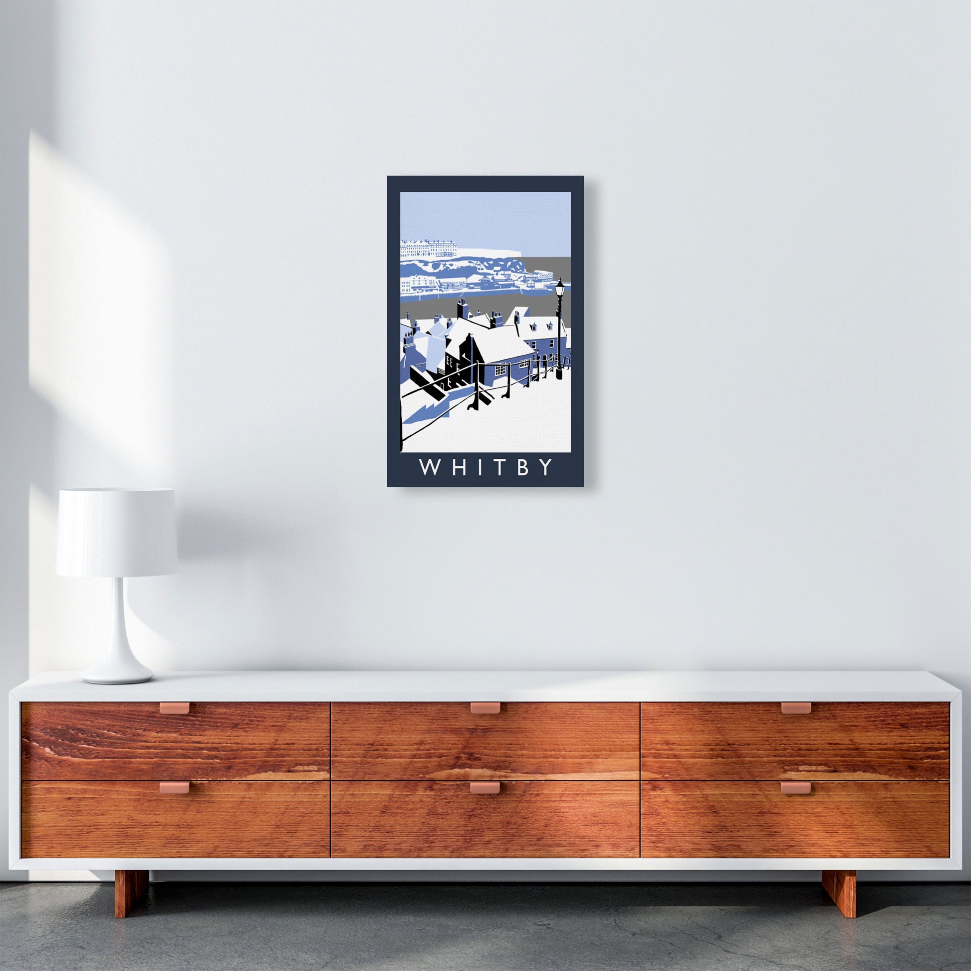 Whitby Framed Digital Art Print by Richard O'Neill A3 Canvas