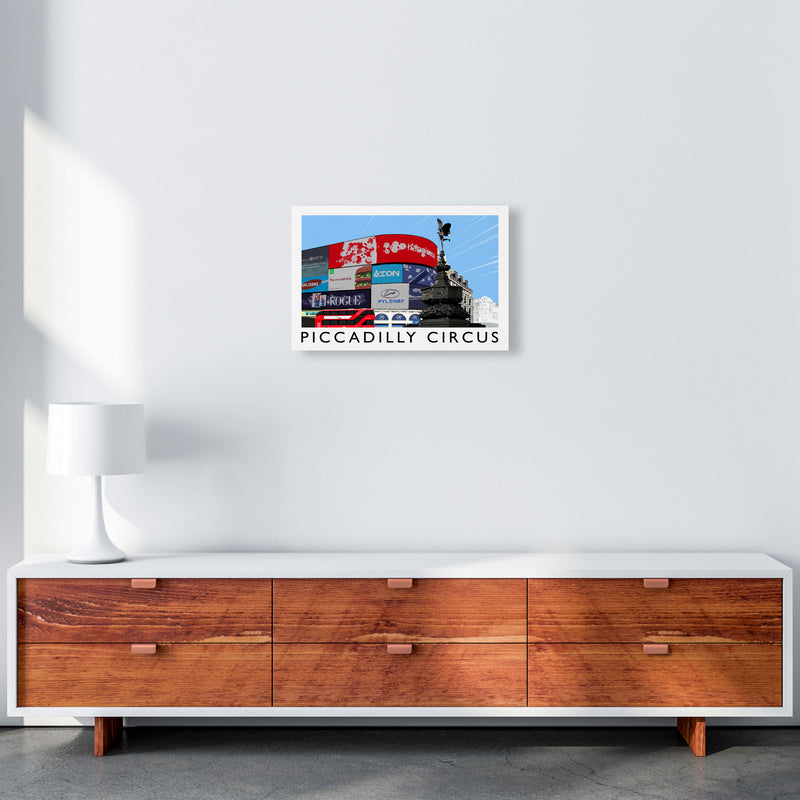 Piccadilly Circus London Art Print by Richard O'Neill A3 Canvas
