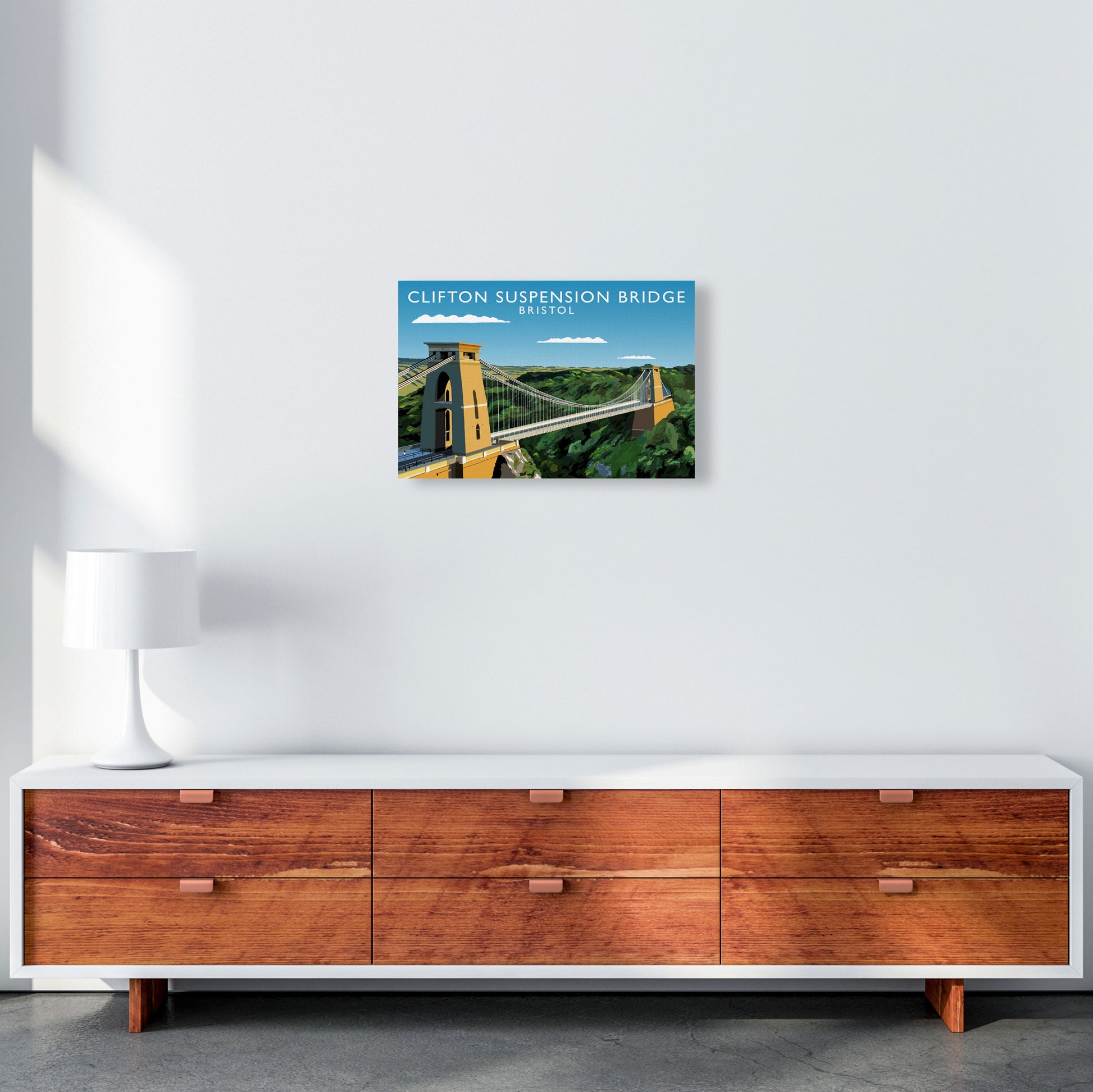 Clifton Suspension Bridge Bristol Framed Art Print by Richard O'Neill A3 Canvas