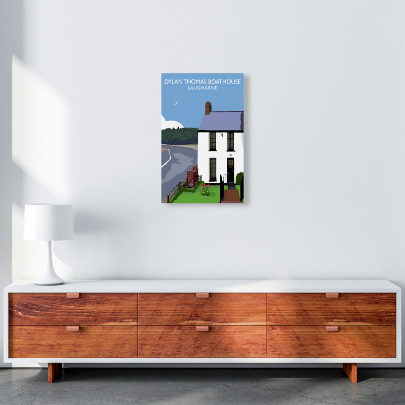 Dylan Thomas Boathouse by Richard O'Neill A3 Canvas