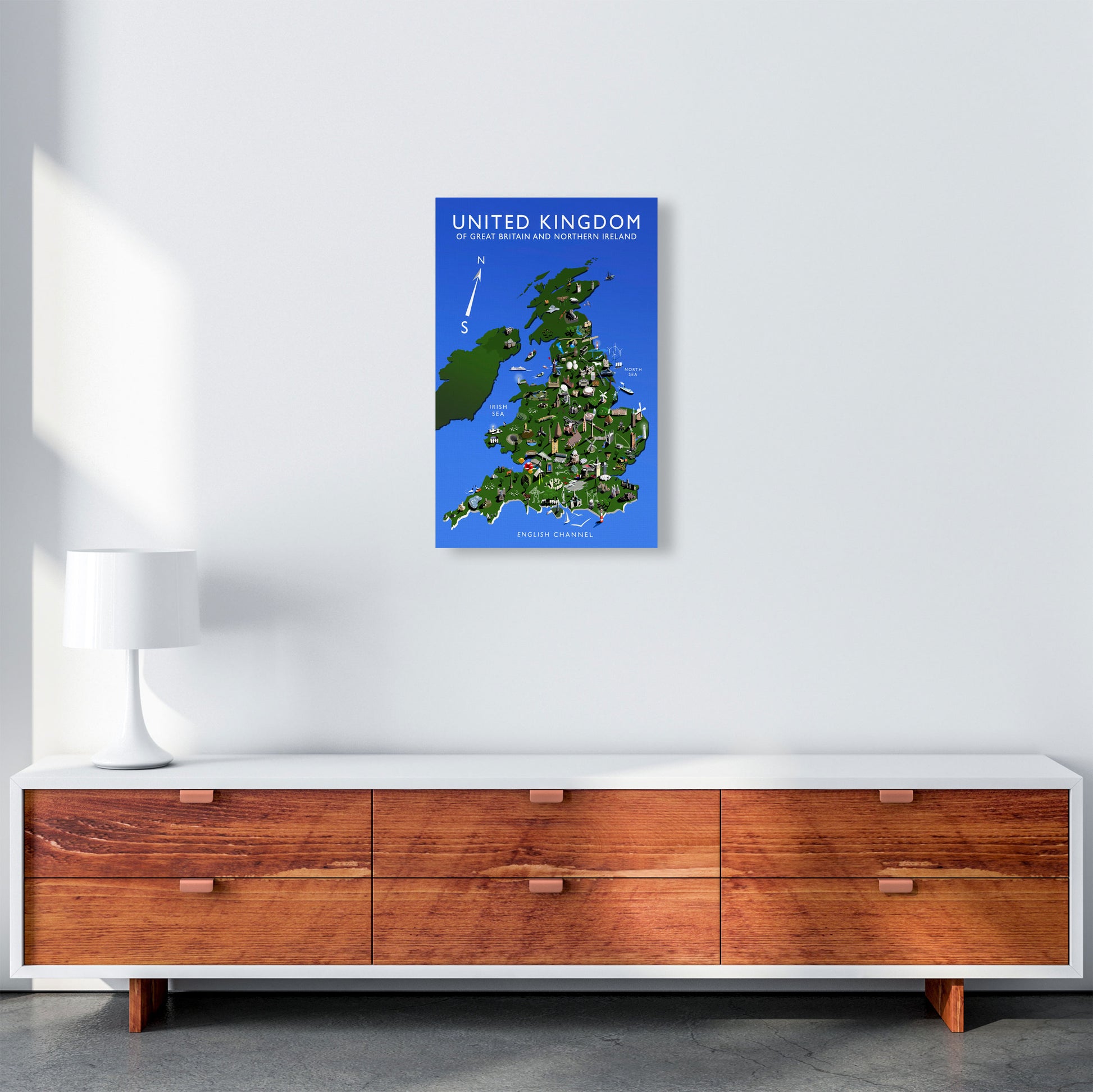 United Kingdom Art Print by Richard O'Neill A3 Canvas