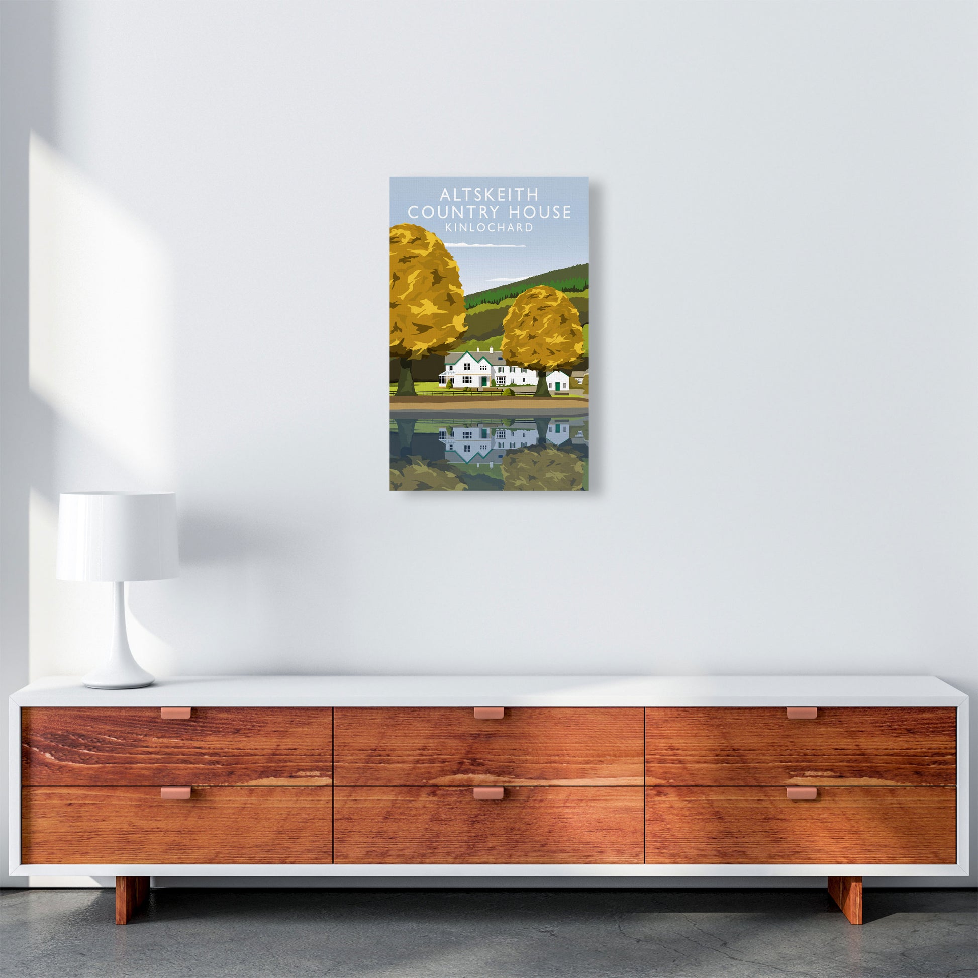 Altskeith Country House (Portrait) by Richard O'Neill A3 Canvas