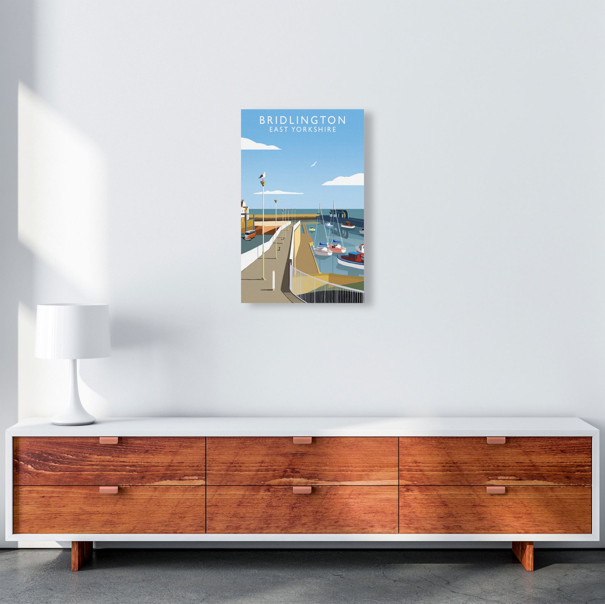 Bridlington East Yorkshire Framed Digital Art Print by Richard O'Neill A3 Canvas