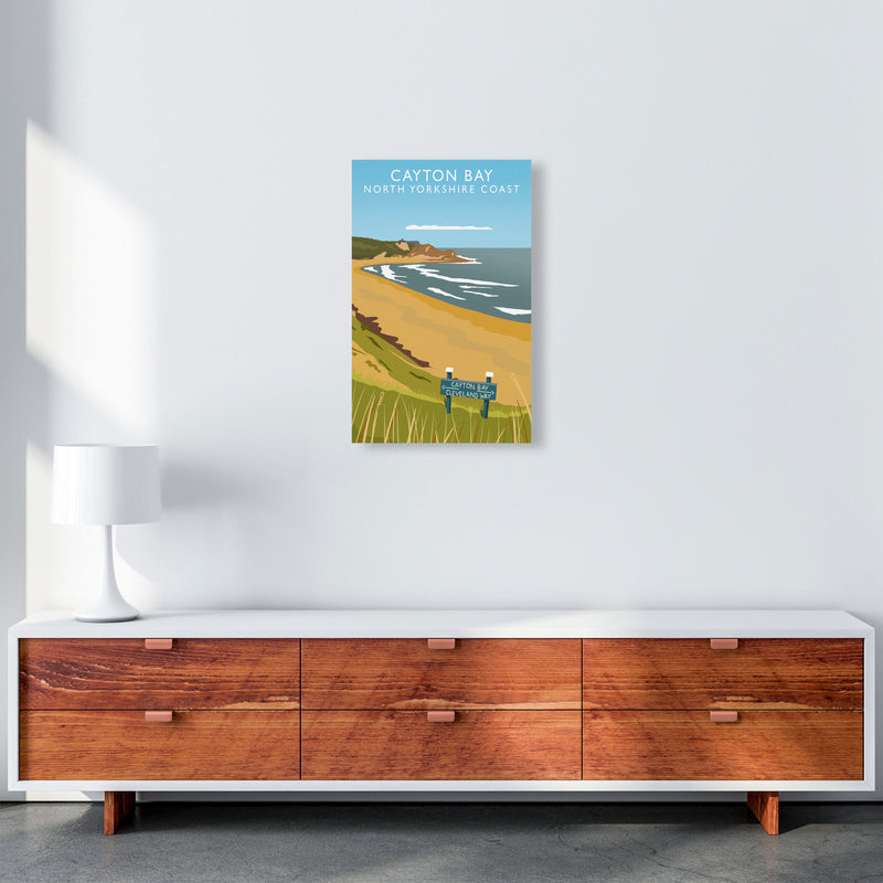 Cayton Bay North Yorkshire Coast Framed Digital Art Print by Richard O'Neill A3 Canvas