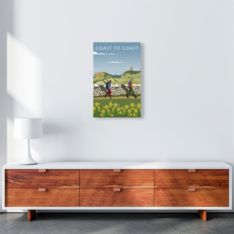 Coast To Coast (Portrait) by Richard O'Neill Yorkshire Art Print, Travel Poster A3 Canvas
