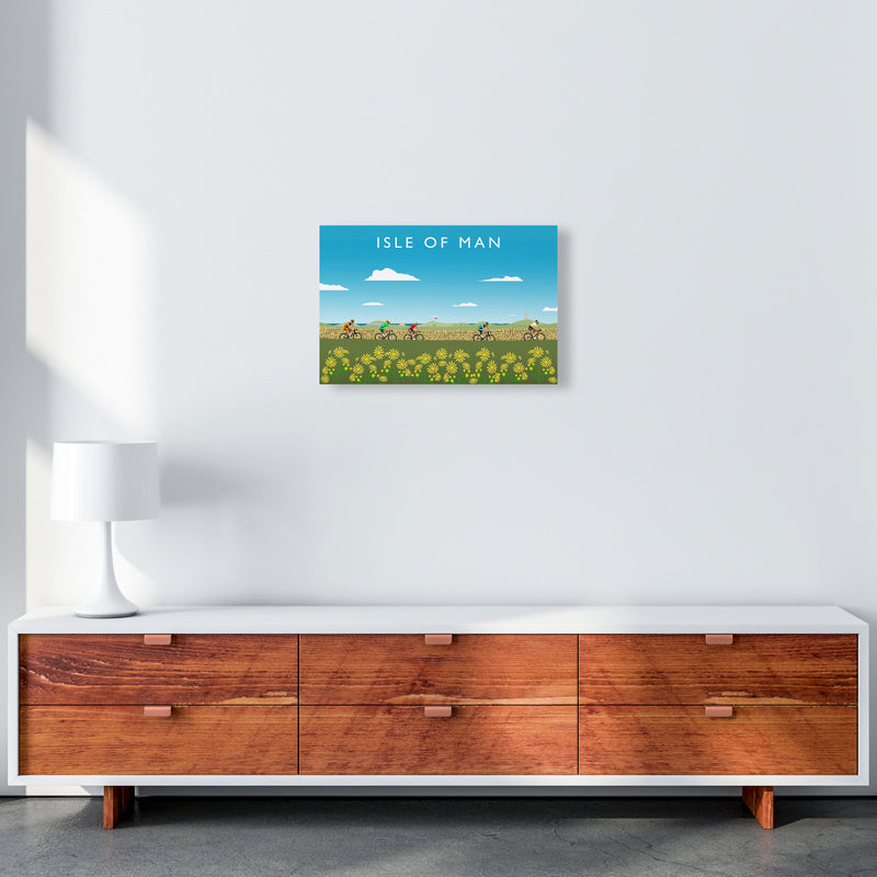 Isle Of Man Cycling (Landscape) by Richard O'Neill A3 Canvas