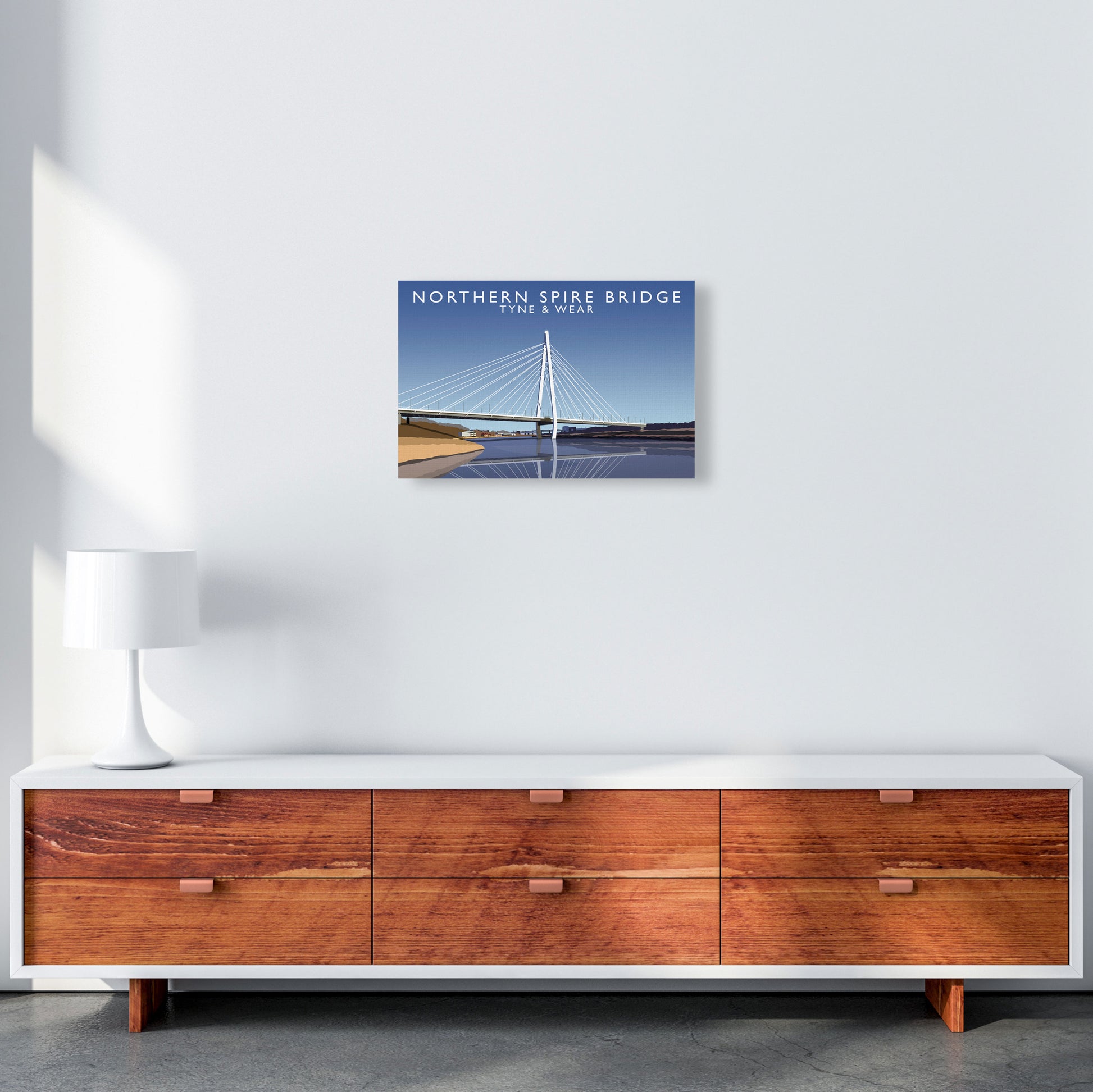Northen Spire Bridge (Landscape) by Richard O'Neill A3 Canvas