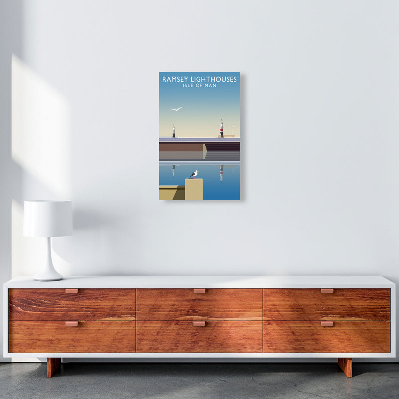 Ramsey Lighthouses (Portrait) by Richard O'Neill A3 Canvas
