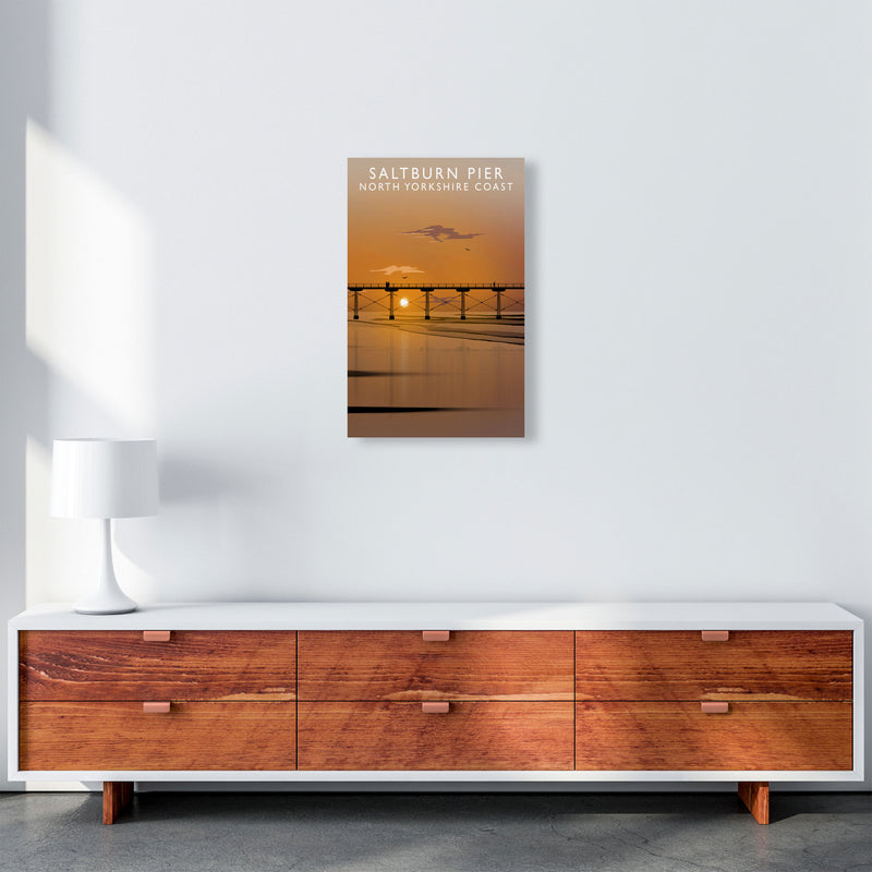 Saltburn Pier (Portrait) by Richard O'Neill Yorkshire Art Print, Travel Poster A3 Canvas