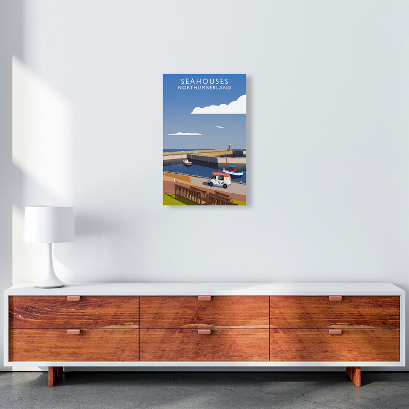 Seahouses (Portrait) by Richard O'Neill A3 Canvas