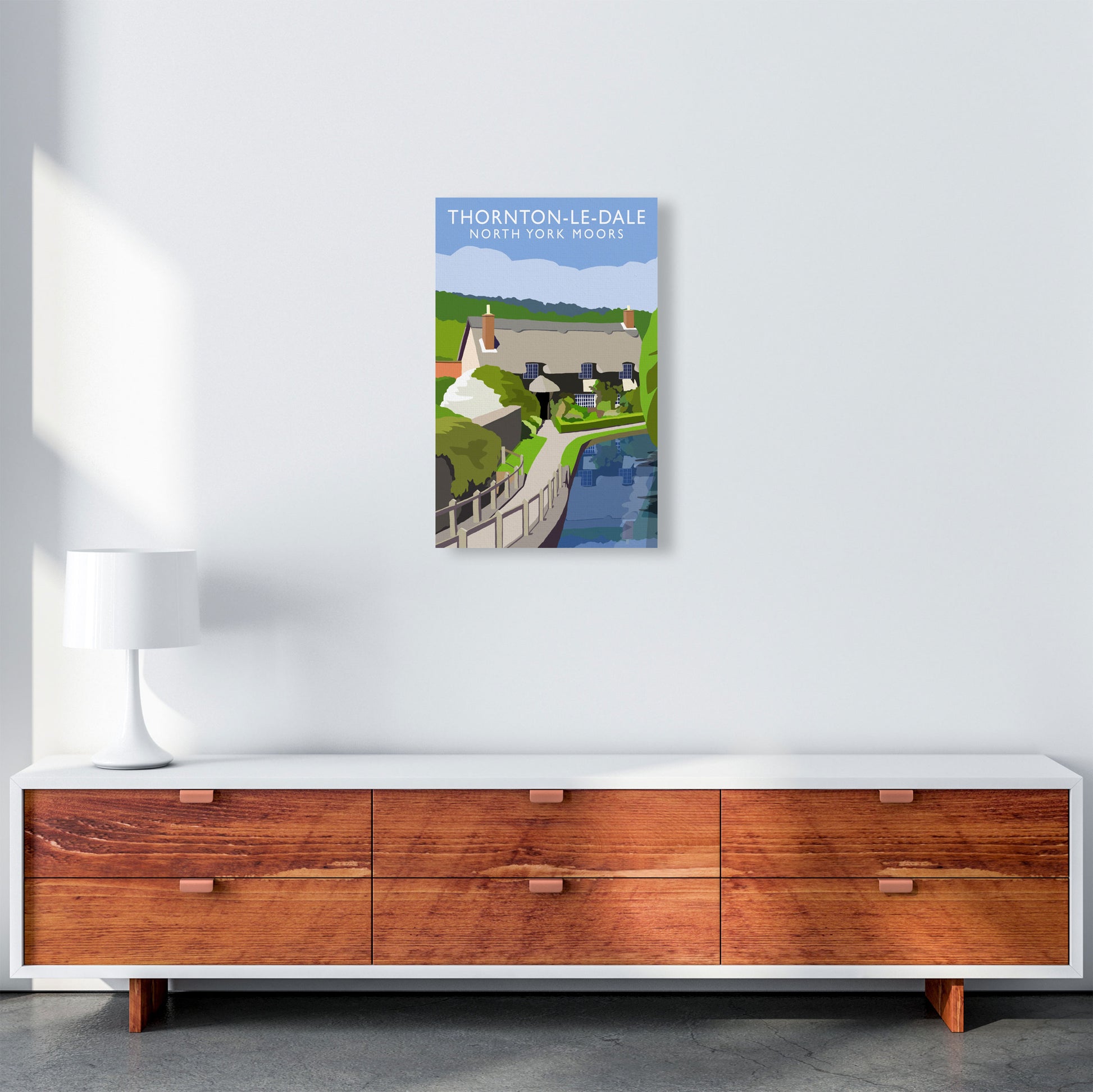 Thornton-Le-Dale (Portrait) by Richard O'Neill Yorkshire Art Print A3 Canvas