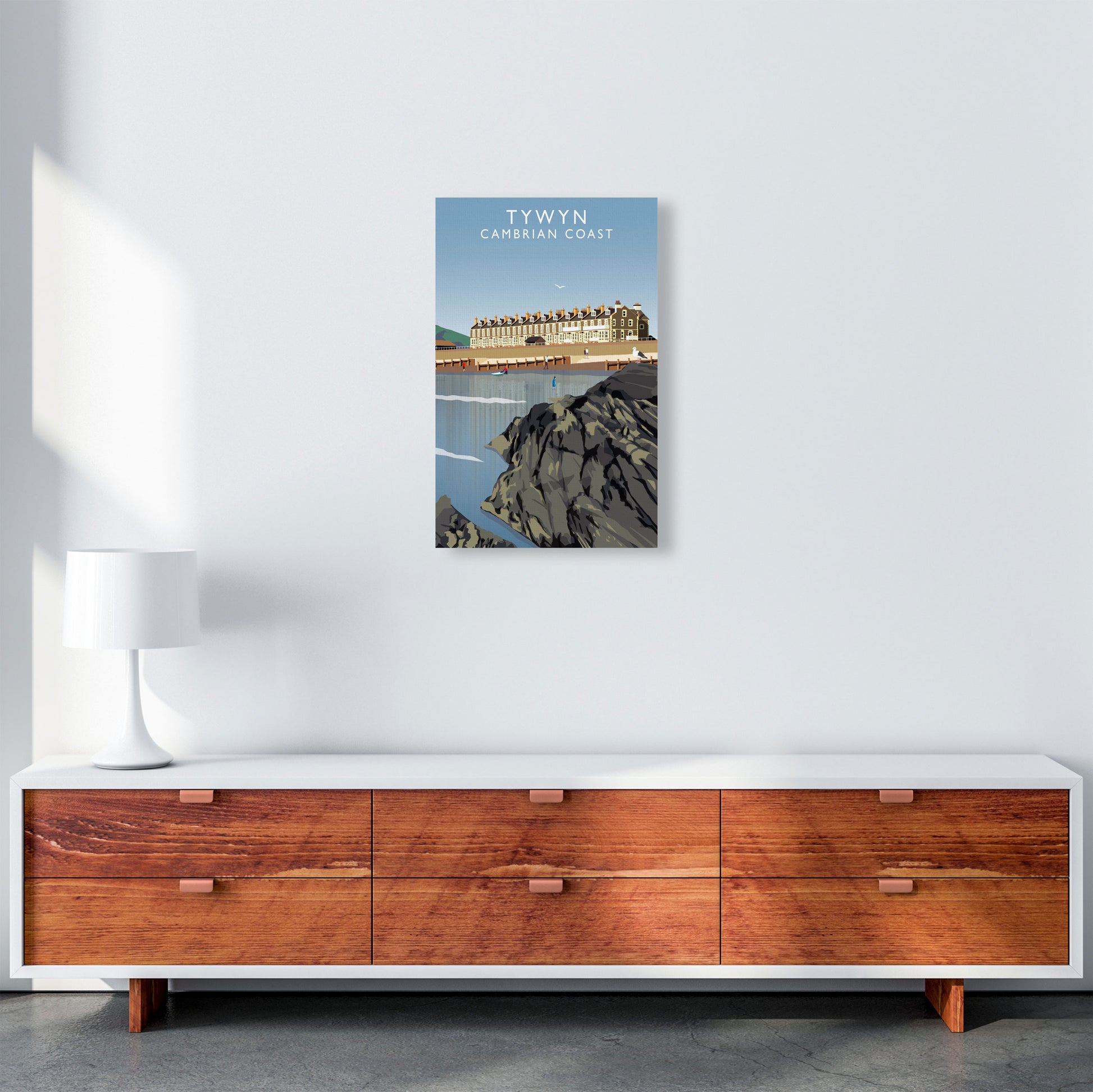 Tywyn Cambrian Coast Framed Digital Art Print by Richard O'Neill A3 Canvas