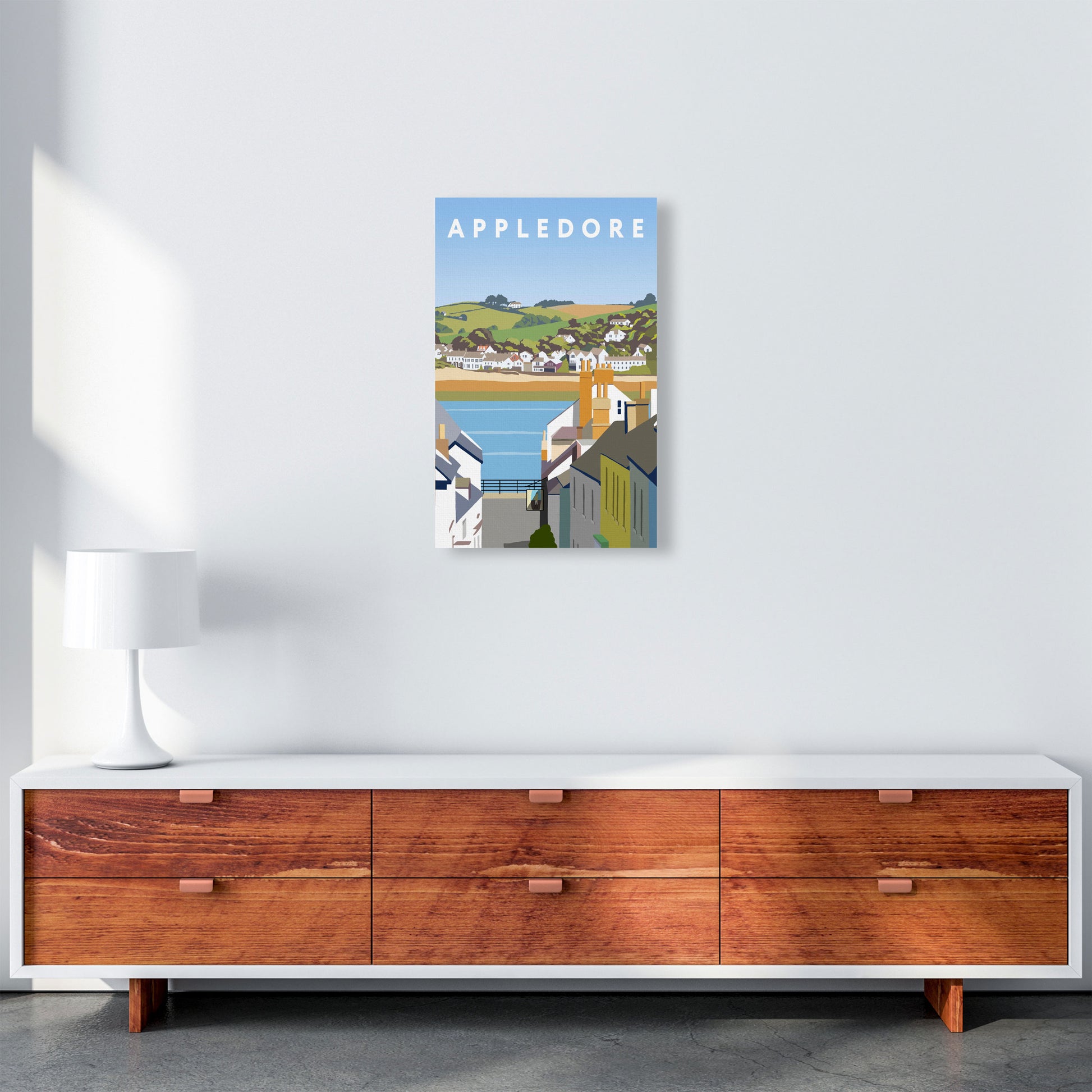 Appledore Framed Digital Art Print by Richard O'Neill A3 Canvas