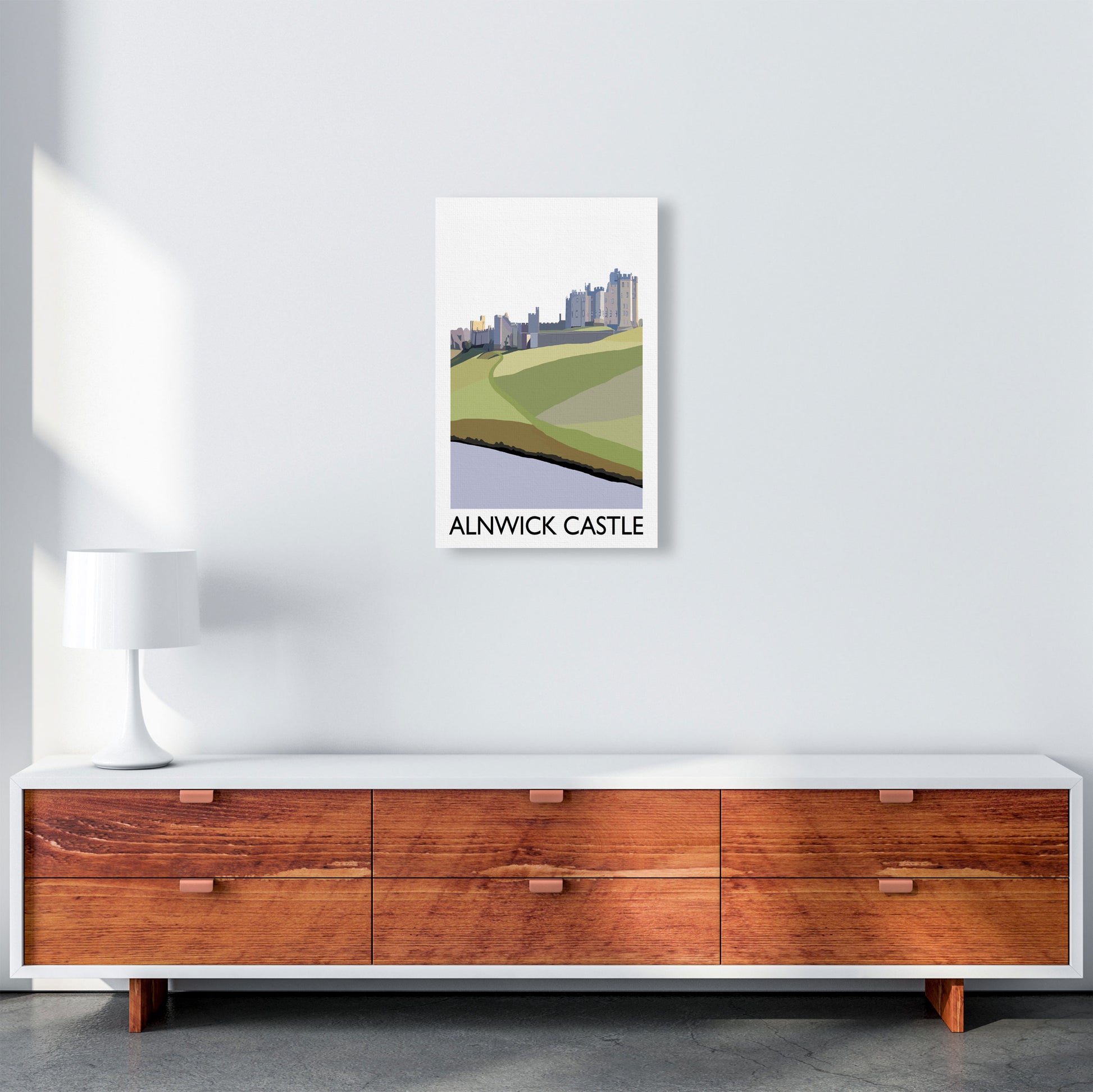 Alnwick Castle Portrait by Richard O'Neill A3 Canvas