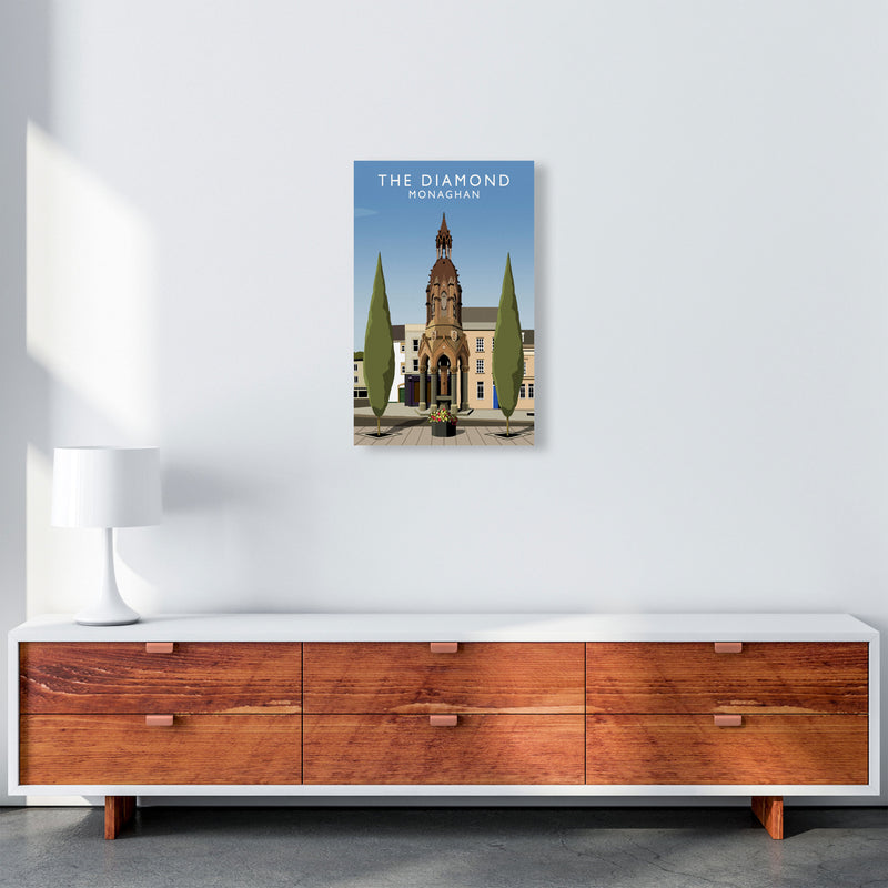 The Diamond Monaghan Travel Art Print by Richard O'Neill, Framed Wall Art A3 Canvas
