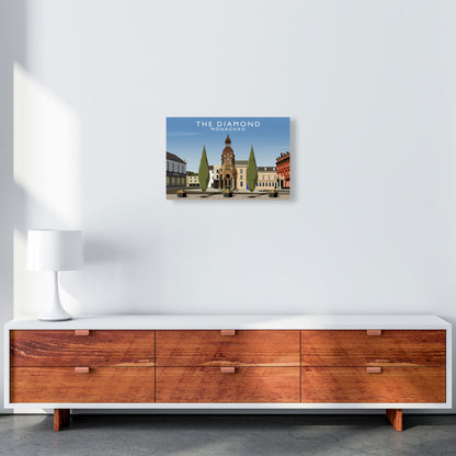 The Diamond Monaghan Travel Art Print by Richard O'Neill, Framed Wall Art A3 Canvas