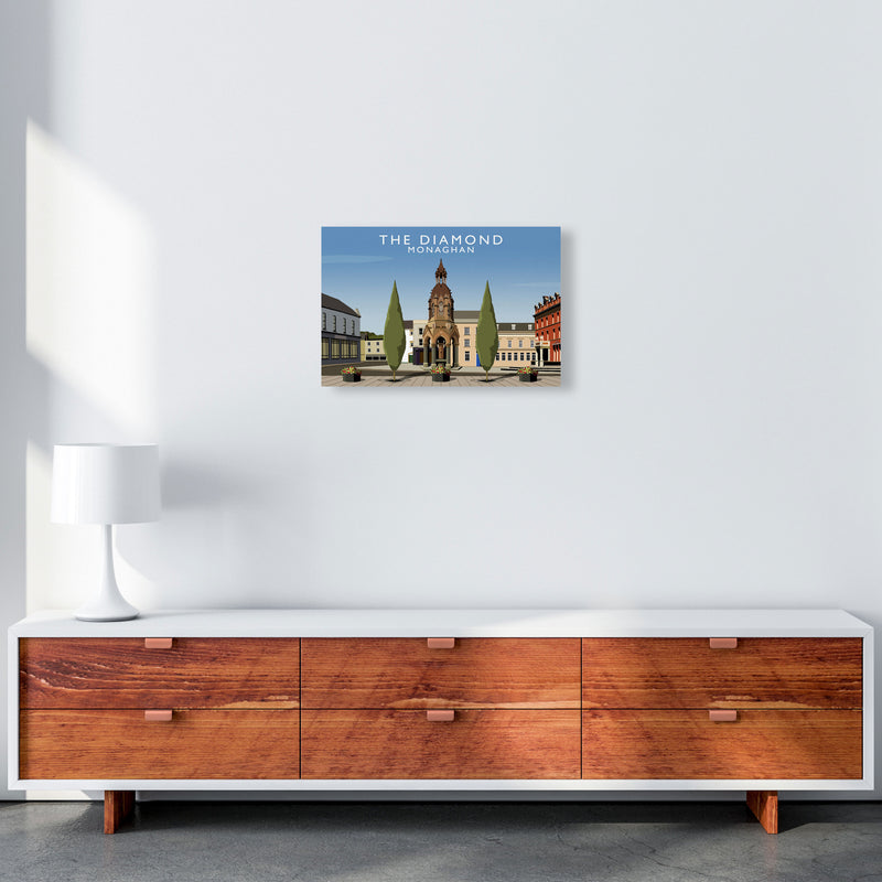 The Diamond Monaghan Travel Art Print by Richard O'Neill, Framed Wall Art A3 Canvas