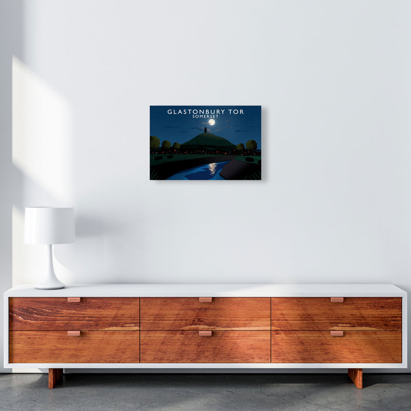 Glastonbury Tor Night by Richard O'Neill A3 Canvas
