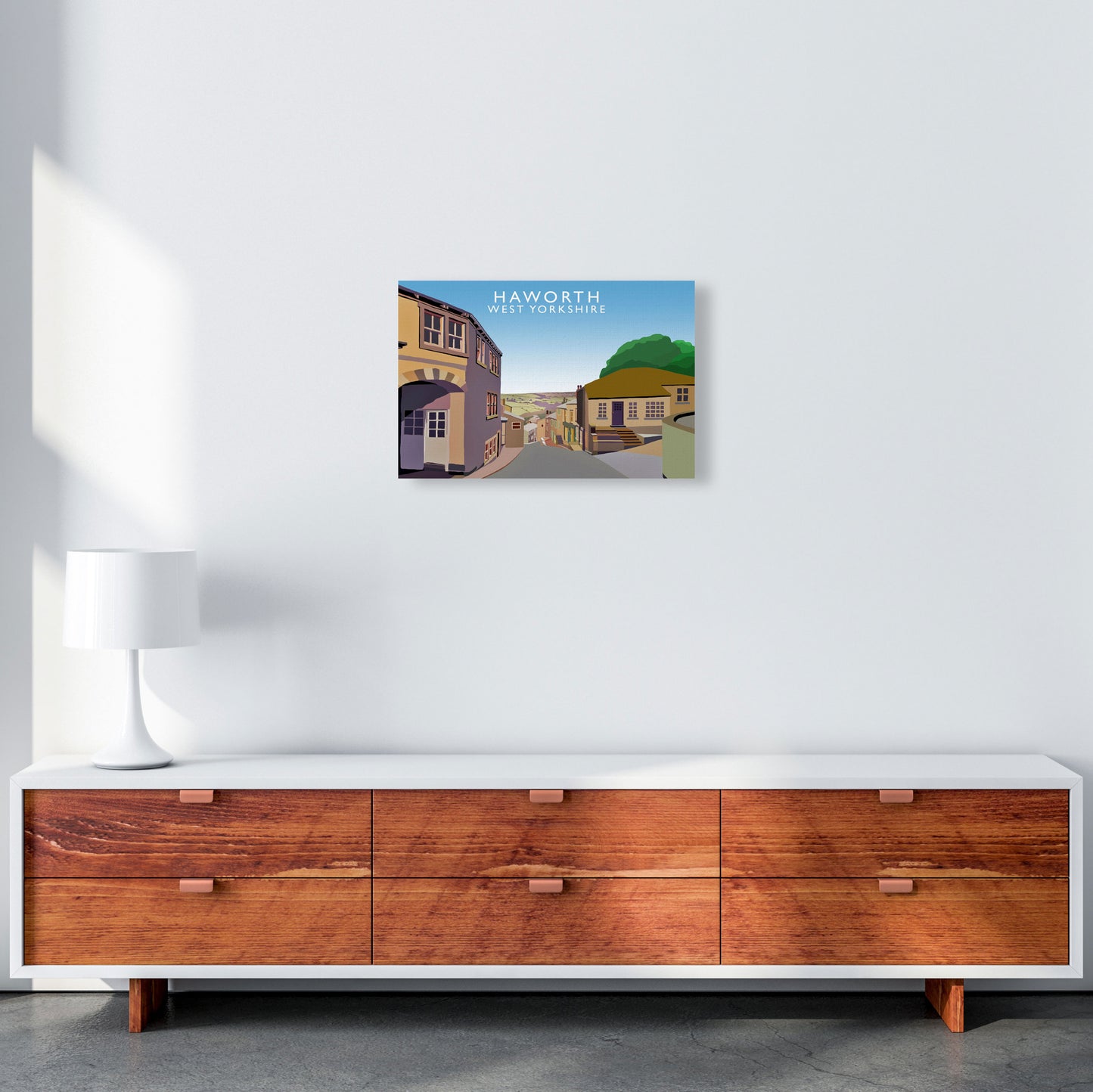 Haworth West Yorkshire Framed Digital Art Print by Richard O'Neill A3 Canvas