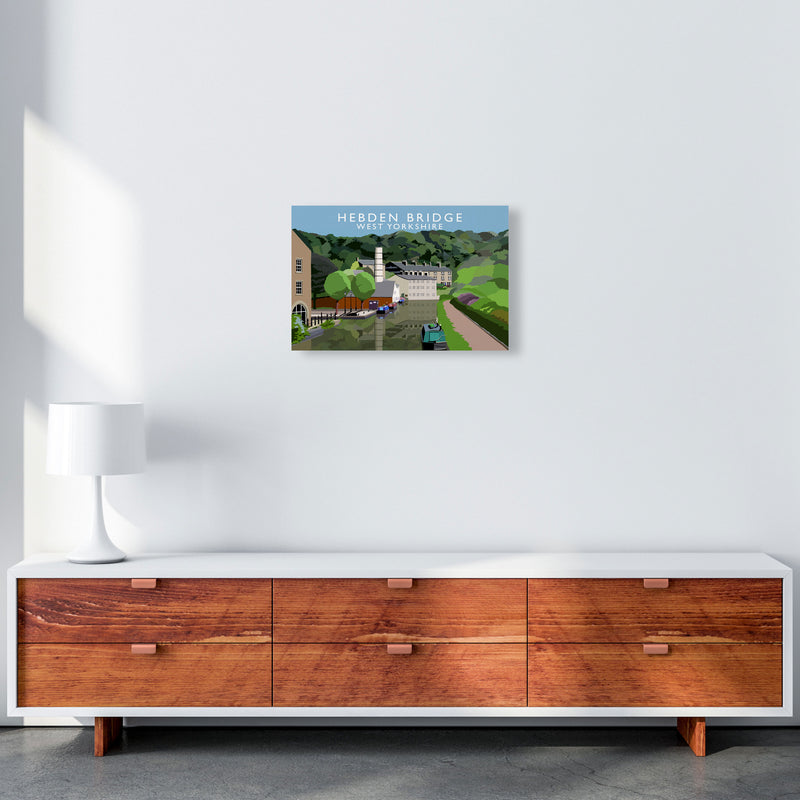Hebden Bridge West Yorkshire Travel Art Print by Richard O'Neill A3 Canvas