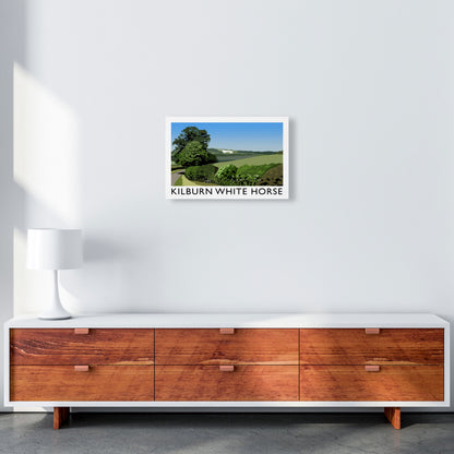 Kilburn White Horse Framed Digital Art Print by Richard O'Neill A3 Canvas