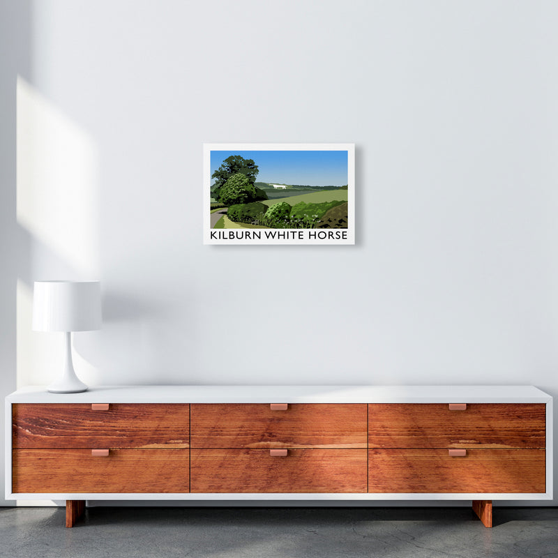 Kilburn White Horse Framed Digital Art Print by Richard O'Neill A3 Canvas
