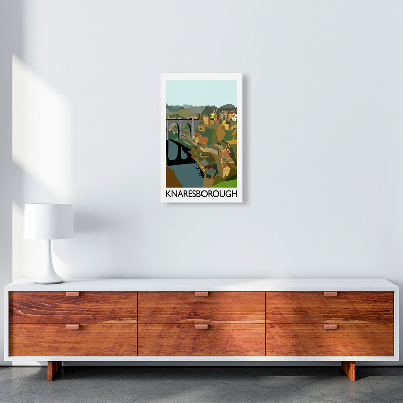 Knaresborough Digital Art Print by Richard O'Neill, Framed Wall Art A3 Canvas