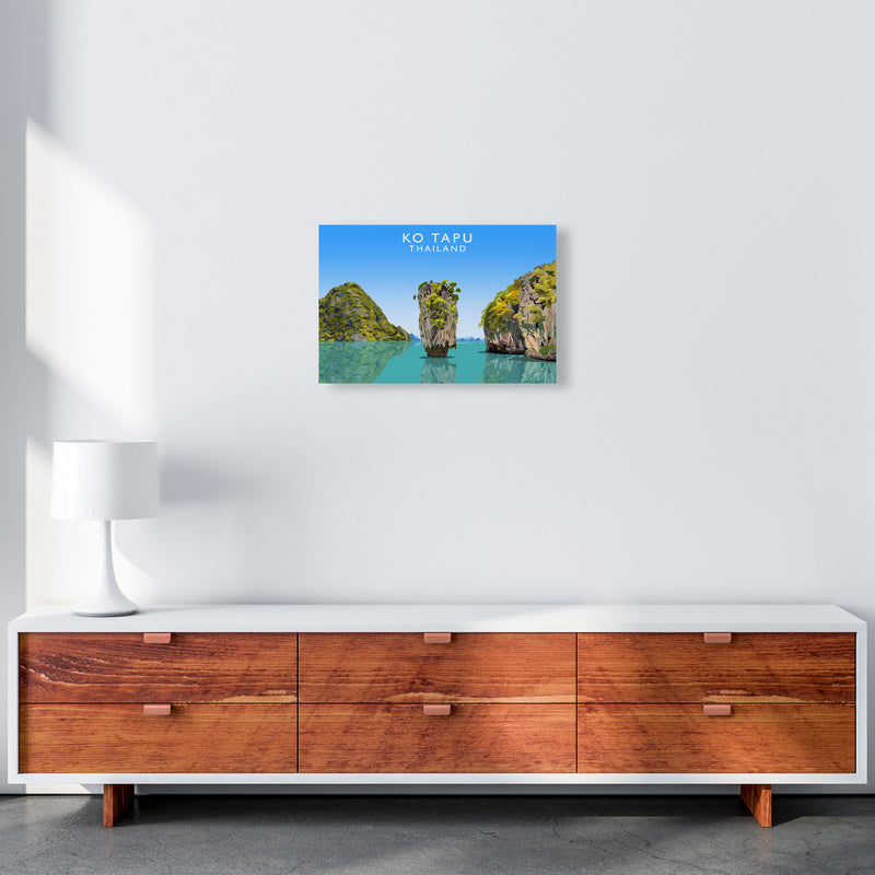 Ko Tapu Thailand Travel Art Print by Richard O'Neill, Framed Wall Art A3 Canvas