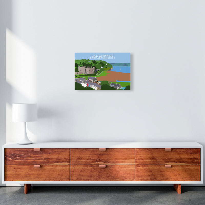 Laugharne Art Print by Richard O'Neill, Framed Wall Art A3 Canvas