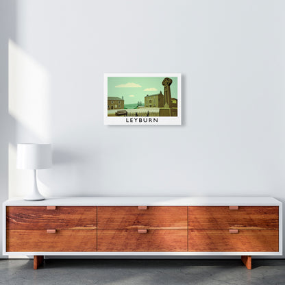 Leyburn Travel Art Print by Richard O'Neill, Framed Wall Art A3 Canvas