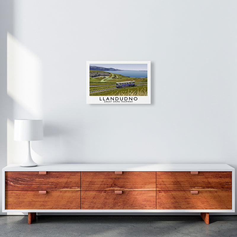 Llandudno Great Orme Tramway Digital Art Print by Richard O'Neill A3 Canvas