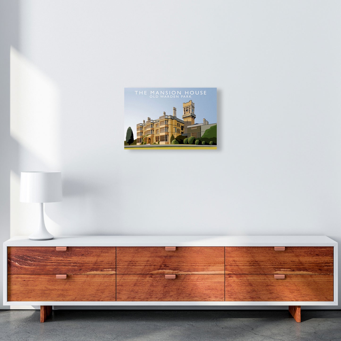The Mansion House Old Warden Park Travel Art Print by Richard O'Neill A3 Canvas