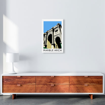 Marble Arch Travel Art Print by Richard O'Neill, Framed Wall Art A3 Canvas