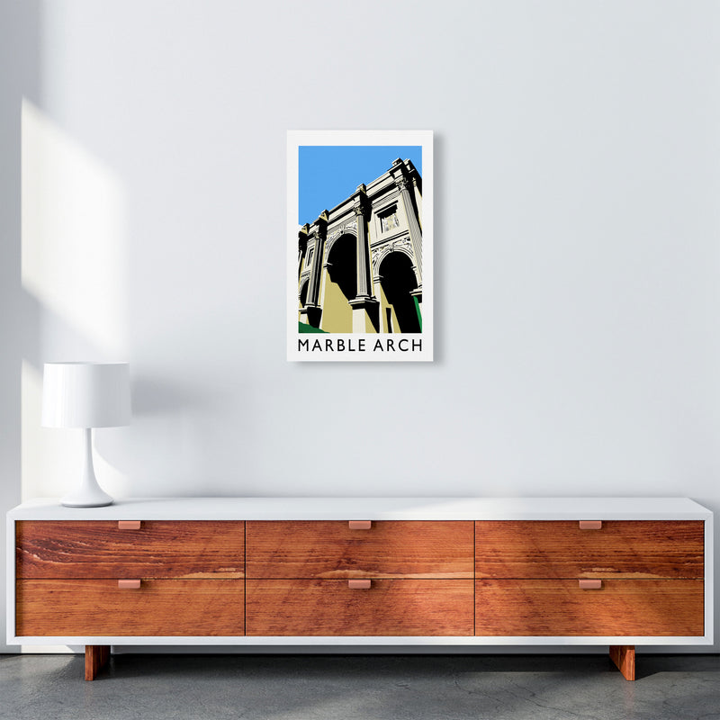 Marble Arch Travel Art Print by Richard O'Neill, Framed Wall Art A3 Canvas