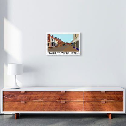 Market Weighton Travel Art Print by Richard O'Neill, Framed Wall Art A3 Canvas