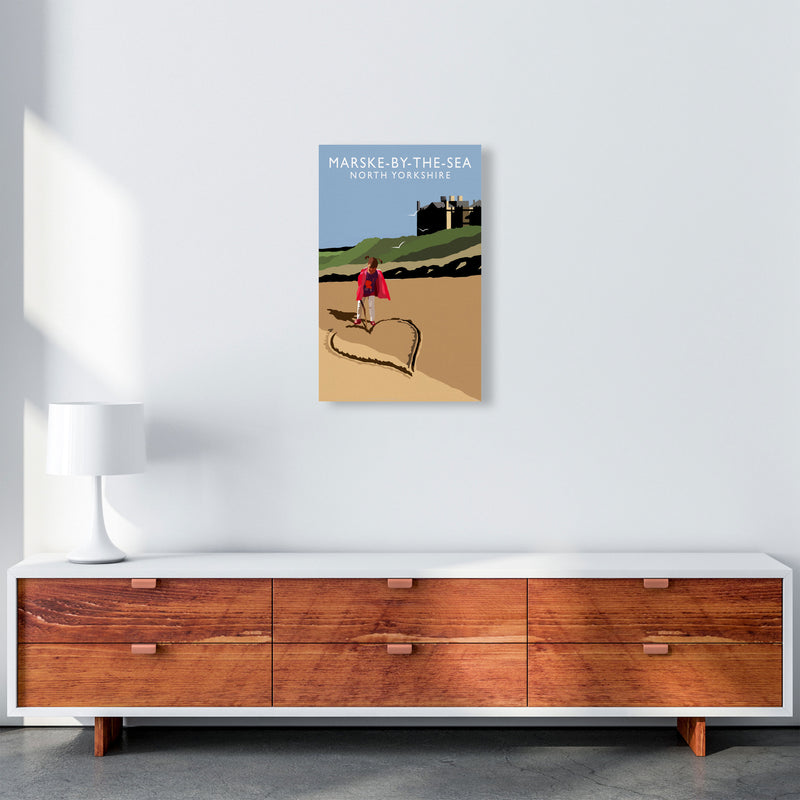 Marske-By-The-Sea North Yorkshire Travel Art Print by Richard O'Neill A3 Canvas