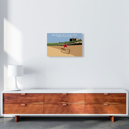 Marske-By-The-Sea North Yorkshire Travel Art Print by Richard O'Neill A3 Canvas