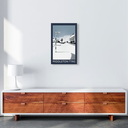 Middleton Tyas Travel Art Print by Richard O'Neill, Framed Wall Art A3 Canvas