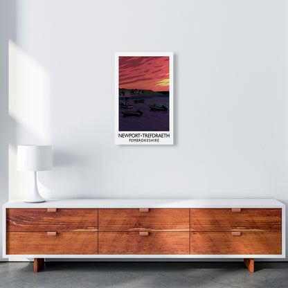 Newport Trefdraeth Pembrokeshire Travel Art Print by Richard O'Neill A3 Canvas