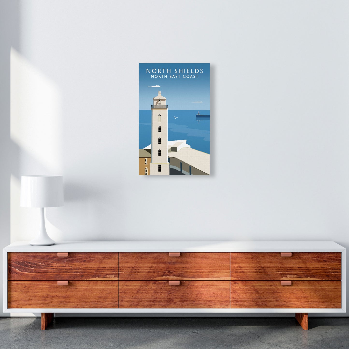 North Shields Portrait by Richard O'Neill A3 Canvas