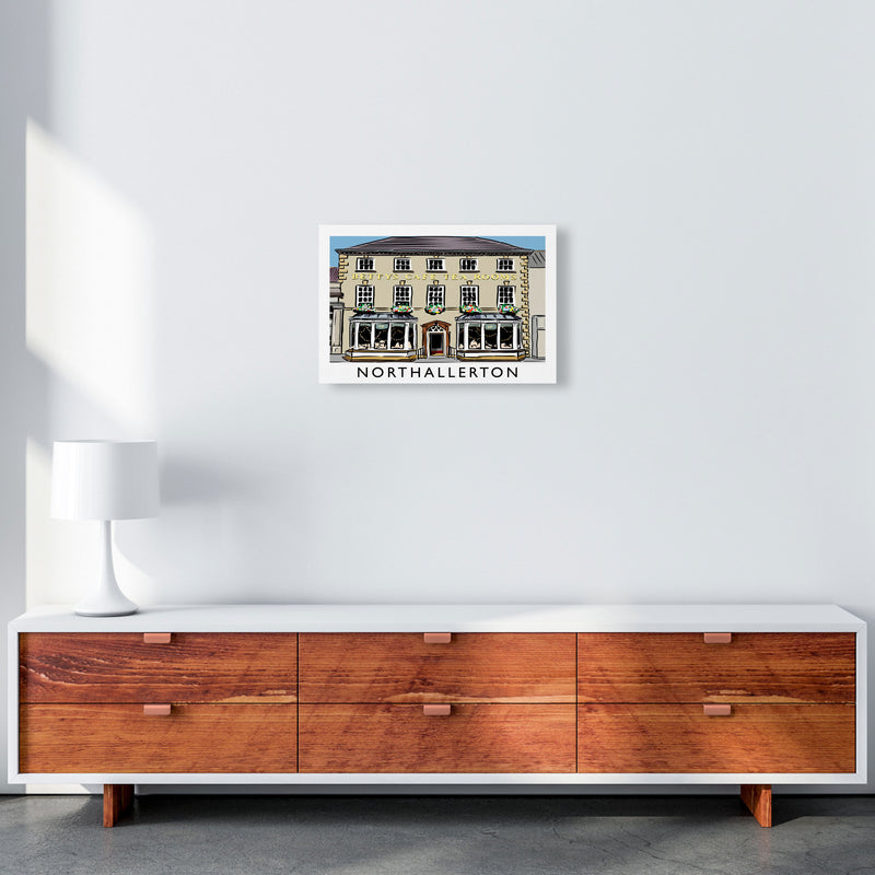 Northallerton Travel Art Print by Richard O'Neill, Framed Wall Art A3 Canvas
