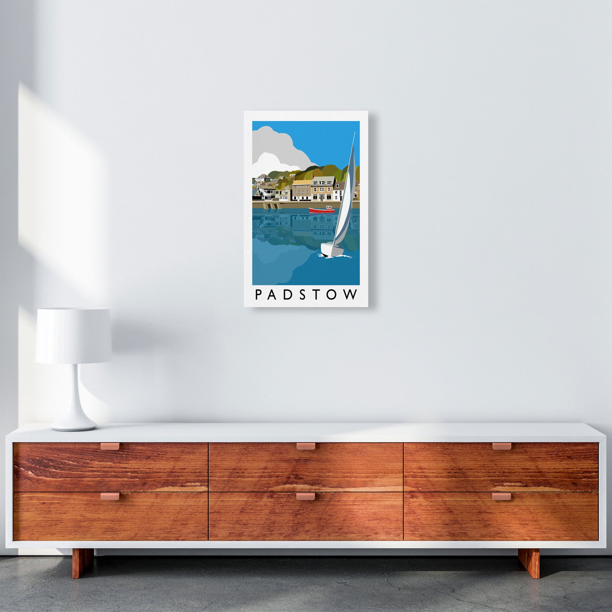 Padstow Framed Digital Art Print by Richard O'Neill, Framed Wall Art A3 Canvas