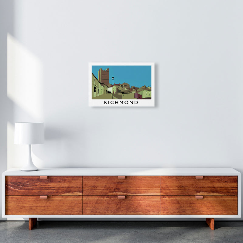 Richmond Travel Art Print by Richard O'Neill, Framed Wall Art A3 Canvas