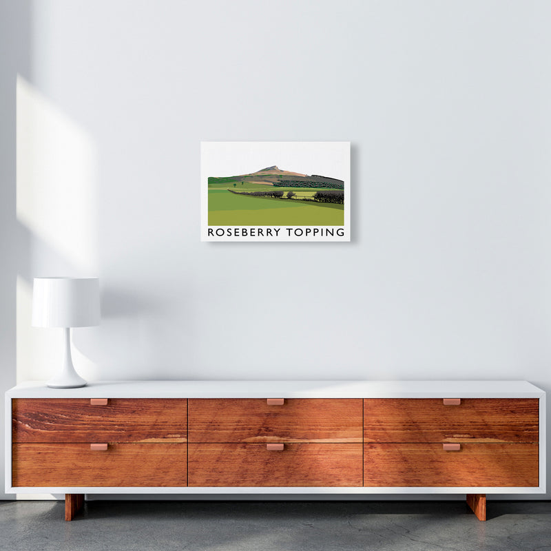 Roseberry Topping Art Print by Richard O'Neill, Framed Wall Art A3 Canvas