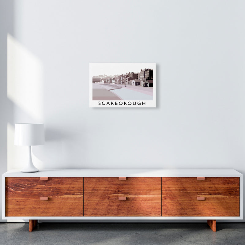 Scarborough Travel Art Print by Richard O'Neill, Framed Wall Art A3 Canvas