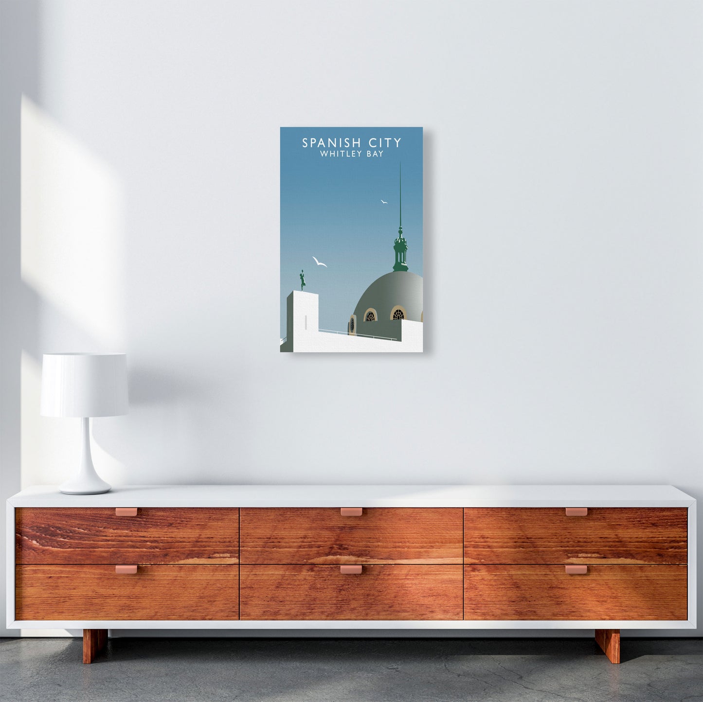 Spanish City Portrait by Richard O'Neill A3 Canvas