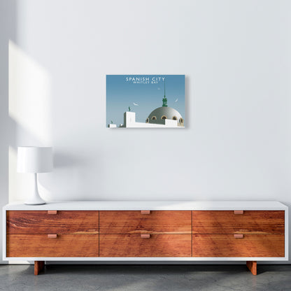 Spanish City Whitley Bay Framed Digital Art Print by Richard O'Neill A3 Canvas