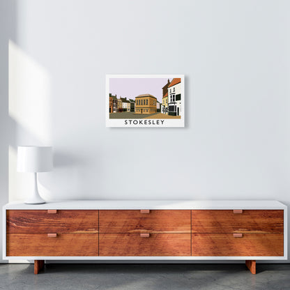 Stokesley Travel Art Print by Richard O'Neill, Framed Wall Art A3 Canvas